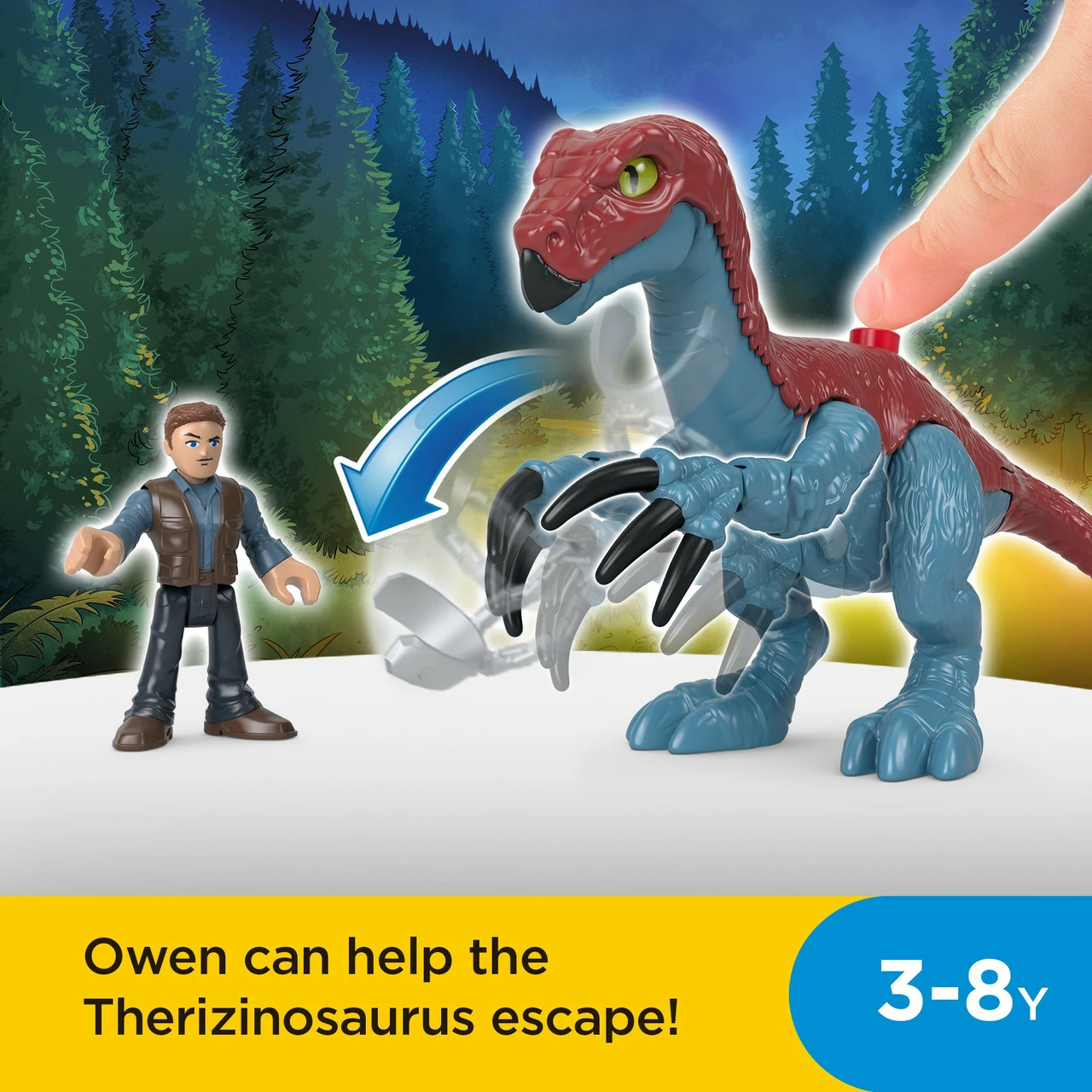 Imaginext Jurassic World Therizinosaurus & Owen 13 Imaginext Jurassic World Therizinosaurus & Owen - Image 11