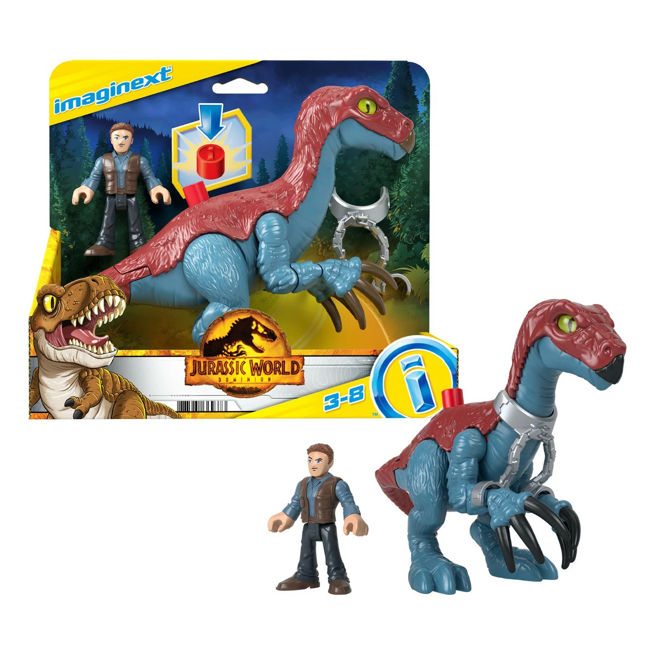 Imaginext Jurassic World Therizinosaurus & Owen 4 Imaginext Jurassic World Therizinosaurus & Owen - Image 2